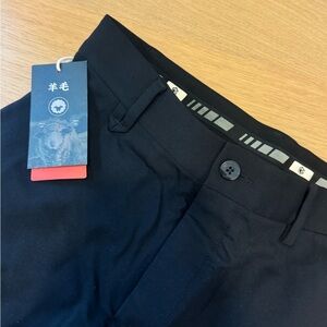 Goat Wool Black Trousers with Tag